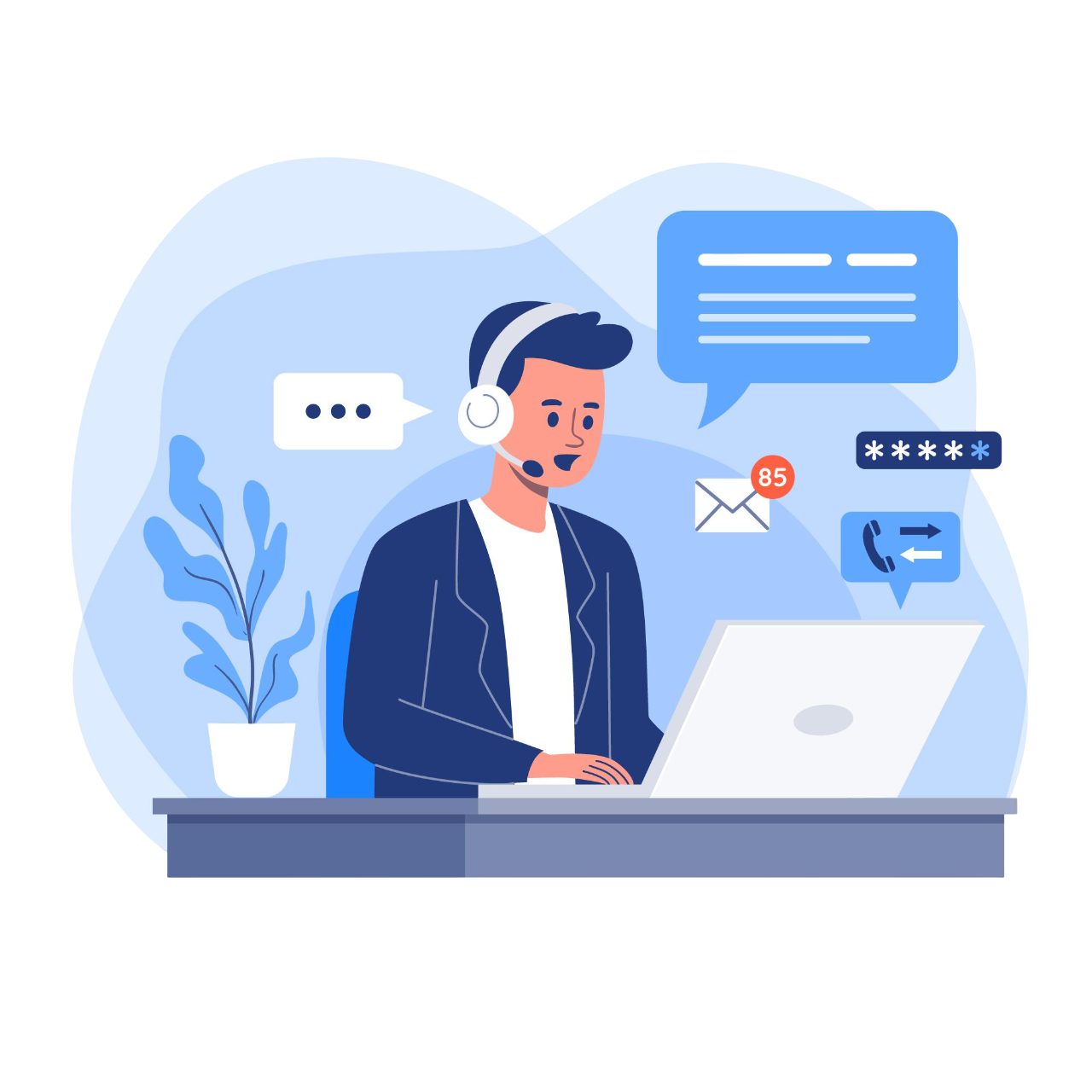 Customer Support Illustration